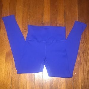 Carbon38 Blue Ribbed Leggings